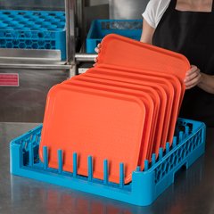 ROP14 OptiClean™ Open-End All-Purpose Peg Dish Rack 3" Pegs - Carlisle Blue