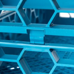 RE914 OptiClean™ 9-Compartment Divided Glass Rack Extender 1.78" - Carlisle Blue