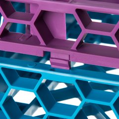 REW20SC89 OptiClean™ NeWave™ Color-Coded Short Glass Rack Extender 20 Compartment - Lavender