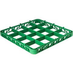RE16C09 OptiClean™ 16-Compartment Divided Glass Rack Extender 1.78" - Green