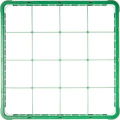 RE16C09 OptiClean™ 16-Compartment Divided Glass Rack Extender 1.78" - Green