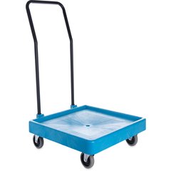 C2236H14 E-Z Glide™ Warewashing Rack Dolly with Handle 22.5" x 22.5" x 39.5" - Blue