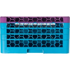 RG25-4C414 OptiClean™ 25-Compartment Divided Glass Rack with 4 Extenders 10.3" - Lavender-Carlisle Blue