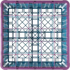 RG25-4C414 OptiClean™ 25-Compartment Divided Glass Rack with 4 Extenders 10.3" - Lavender-Carlisle Blue