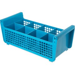 C32P114 Perma-Sil™ 8-Compartment Flatware Storage Basket 17" x 7.75" x 6.9" - Carlisle Blue