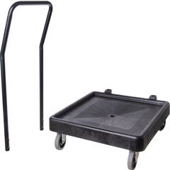 C2236H03 E-Z Glide™ Warewashing Rack Dolly with Handle 22.5" x 22.5" x 39.5" - Black