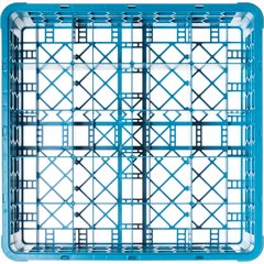 RC20-114 OptiClean™ 20-Compartment Divided Tilted Glass Rack with 1 Open Extender 20 Compartment - Carlisle Blue