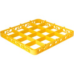 RE16C04 OptiClean™ 16-Compartment Divided Glass Rack Extender 1.78" - Yellow