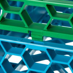 RE9C09 OptiClean™ 9-Compartment Divided Glass Rack Extender 1.78" - Green