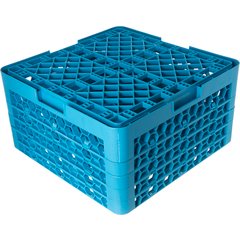 RW20-314 OptiClean™ NeWave™ Glass Rack with 4 Integrated Extenders 20 Compartment - Carlisle Blue