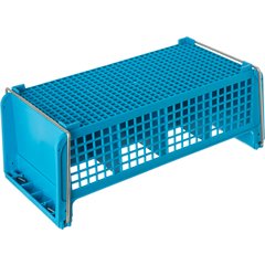 C32P214 Perma-Sil™ 8-Compartment Flatware Storage Basket with Handles 17" x 7.75" x 6.9" - Carlisle Blue