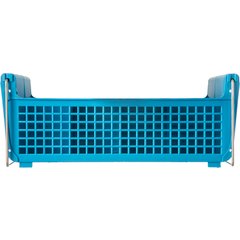 C32P214 Perma-Sil™ 8-Compartment Flatware Storage Basket with Handles 17" x 7.75" x 6.9" - Carlisle Blue