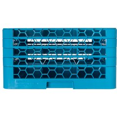 RG9-414 OptiClean™ 9-Compartment Divided Glass Rack with 4 Extenders 10.50" - Carlisle Blue