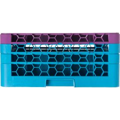 RG25-3C414 OptiClean™ 25-Compartment Divided Glass Rack with 3 Extenders 8.72" - Lavender-Carlisle Blue