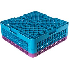 RG25-2C414 OptiClean™ 25-Compartment Divided Glass Rack with 2 Extenders 7.12" - Lavender-Carlisle Blue