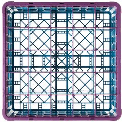 RG25-2C414 OptiClean™ 25-Compartment Divided Glass Rack with 2 Extenders 7.12" - Lavender-Carlisle Blue