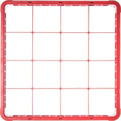RE16C05 OptiClean™ 16-Compartment Divided Glass Rack Extender 1.78" - Red