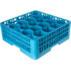 RW20-114 OptiClean™ NeWave™ Glass Rack with 2 Integrated Extenders 20 Compartment - Carlisle Blue