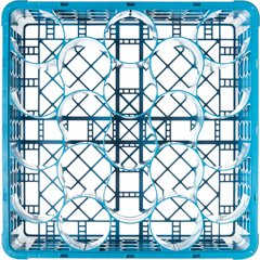 RW20-114 OptiClean™ NeWave™ Glass Rack with 2 Integrated Extenders 20 Compartment - Carlisle Blue