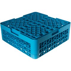 RW30-114 OptiClean™ NeWave™ Glass Rack with 2 Integrated Extenders 30 Compartment - Carlisle Blue