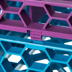 RE25C89 OptiClean™ 25-Compartment Divided Glass Rack Extender 1.78" - Lavender