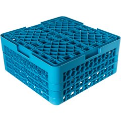 RG36-314 OptiClean™ 36-Compartment Divided Glass Rack with 3 Extenders 8.72" - Carlisle Blue