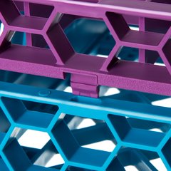 RE49C89 OptiClean™ 49-Compartment Divided Glass Rack Extender 1.78" - Lavender