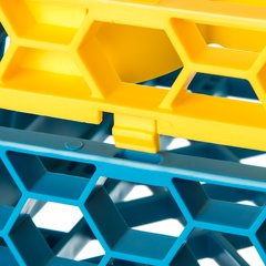 REW20SC04 OptiClean™ NeWave™ Color-Coded Short Glass Rack Extender 20 Compartment - Yellow