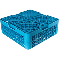 RG25-214 OptiClean™ 25-Compartment Divided Glass Rack with 2 Extenders 7.12" - Carlisle Blue