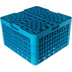 RG36-514 OptiClean™ 36-Compartment Divided Glass Rack with 5 Extenders 11.9" - Carlisle Blue