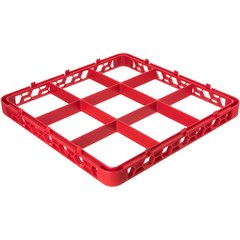 RE9C05 OptiClean™ 9-Compartment Divided Glass Rack Extender 1.78" - Red