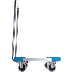 C2222A14 E-Z Glide™ Open Aluminum Dolly With Handle 20.63" x 20.63" x 36.5" - Carlisle Blue