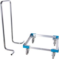 C2222A14 E-Z Glide™ Open Aluminum Dolly With Handle 20.63" x 20.63" x 36.5" - Carlisle Blue