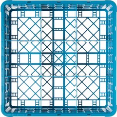 RG9-114 OptiClean™ 9-Compartment Divided Glass Rack with 1 Extender 5.56" - Carlisle Blue