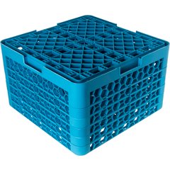 RG25-514 25-Compartment Divided Glass Rack with 5 Extenders 11.9" - Carlisle Blue