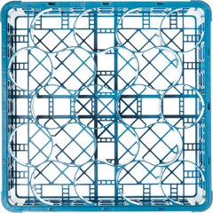 RW2014 OptiClean™ NeWave™ Glass Rack with Integrated Extender 20 Compartment - Carlisle Blue