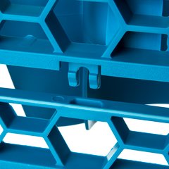 REW20L14 OptiClean™ NeWave™ Long Glass Rack Extender 20 Compartment - Carlisle Blue