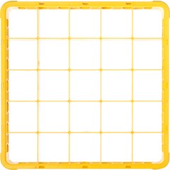 RE25C04 OptiClean™ 25-Compartment Divided Glass Rack Extender 1.78" - Yellow