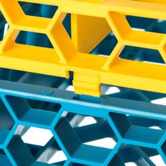 RE25C04 OptiClean™ 25-Compartment Divided Glass Rack Extender 1.78" - Yellow