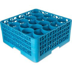 RW20-214 OptiClean™ NeWave™ Glass Rack with 3 Integrated Extenders 20 Compartment - Carlisle Blue
