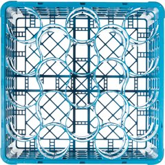 RW20-214 OptiClean™ NeWave™ Glass Rack with 3 Integrated Extenders 20 Compartment - Carlisle Blue
