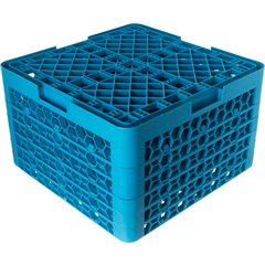 RW30-314 OptiClean™ NeWave™ Glass Rack with 4 Integrated Extenders 30 Compartment - Carlisle Blue