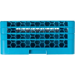 RG25-314 OptiClean™ 25-Compartment Divided Glass Rack with 3 Extenders 8.72" - Carlisle Blue