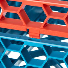 RE9C24 OptiClean™ 9-Compartment Divided Glass Rack Extender 1.78" - Orange