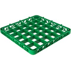 RE36C09 OptiClean™ 36-Compartment Divided Glass Rack Extender 1.78" - Green