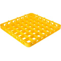 RE49C04 OptiClean™ 49-Compartment Divided Glass Rack Extender 1.78" - Yellow
