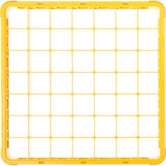 RE49C04 OptiClean™ 49-Compartment Divided Glass Rack Extender 1.78" - Yellow