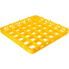 RE36C04 OptiClean™ 36-Compartment Divided Glass Rack Extender 1.78" - Yellow