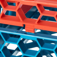 RE36C24 OptiClean™ 36-Compartment Divided Glass Rack Extender 1.78" - Orange