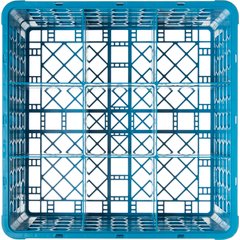 RG9-314 OptiClean™ 9-Compartment Divided Glass Rack with 3 Extenders 8.72" - Carlisle Blue
